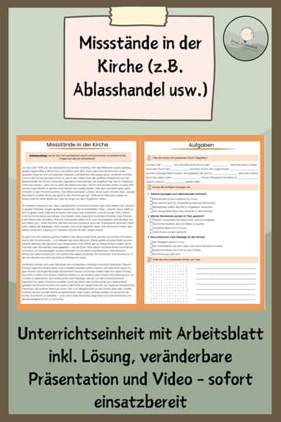 Cover – Missstände in der Kirche (Ablasshandel)