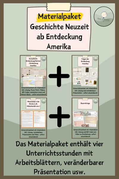Cover – Neuzeit ab Entdeckung Amerika Materialpaket Geschichte