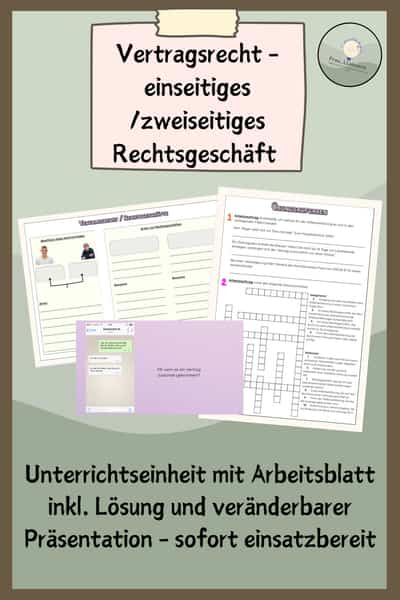Cover – Vertragsrecht - einseitiges zweiseitiges Rechtsgeschäft