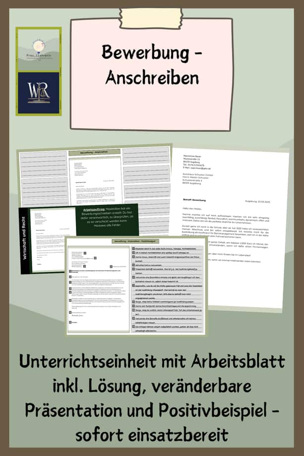 Vorschau – Bewerbung - Anschreiben – Seite 1