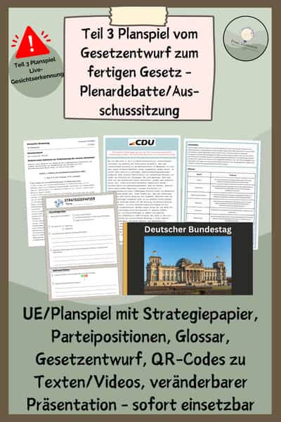 Cover – Gesetzgebung Planspiel | Teil 3: Plenardebatte