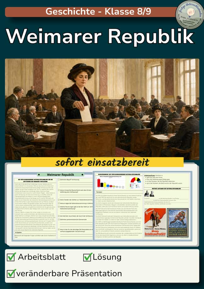 Vorschau – Weimarer Republik | Nationalversammlung, Verfassung und Parteien – Seite 1