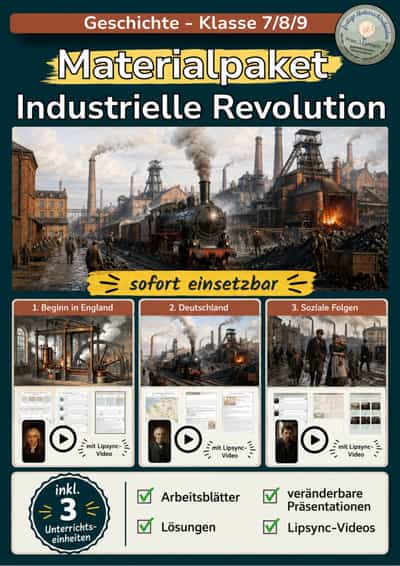 Cover – Industrielle Revolution: England, Deutschland und soziale Folgen | Materialpaket