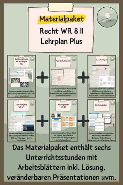Cover – Der Jugendliche in unserer Rechtsordnung | Materialpaket WR 8/9
