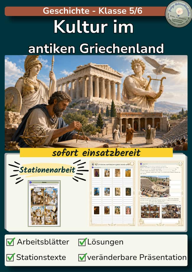 Vorschau – Kultur im antiken Griechenland | Unterrichtsmaterial – Seite 1
