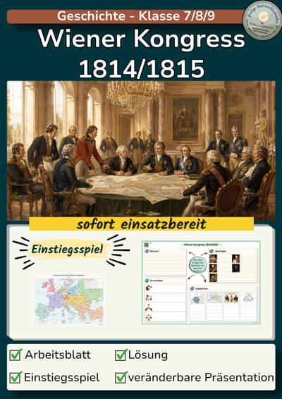 Cover – Wiener Kongress - Einstiegsspiel und Videoerarbeitung
