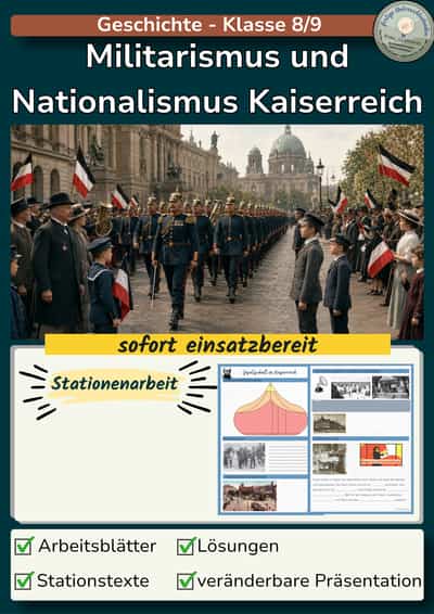 Cover – Kaiserreich - Militarismus und Nationalismus | Stationenlernen