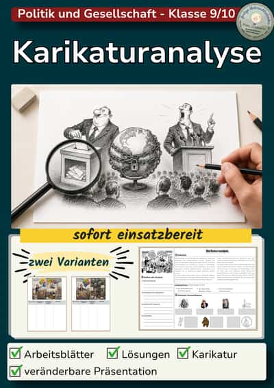 Cover – Karikaturanalyse Politik und Gesellschaft