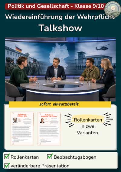 Cover – Wehrpflicht - Talkshow Wiedereinführung der Wehrpflicht