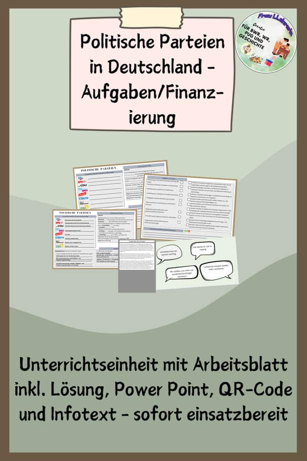 Vorschau – Politische Institutionen Deutschlands: Parteien, Bundeskanzler und Bundesverfassungsgericht | Materialpaket – Seite 1