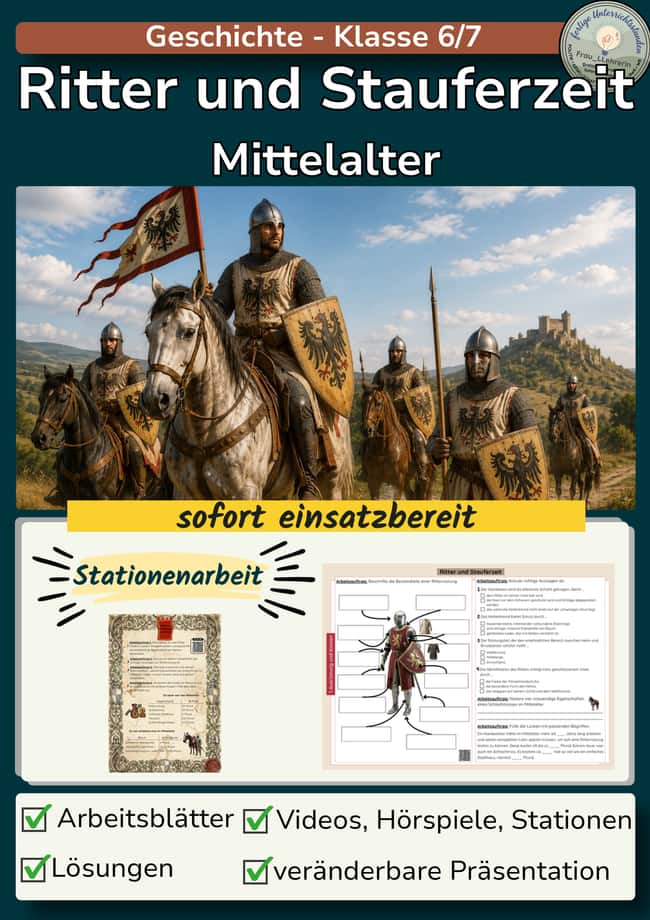 Vorschau – Ritter und Burgen im Mittelalter | Materialpaket – Seite 1