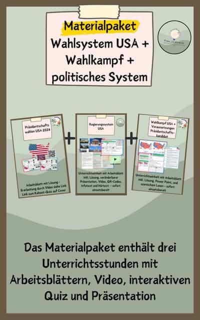 Cover – Materialpaket USA 2024 (Wahlen, Wahlkampf, politisches System)