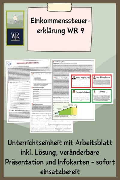 Cover – Einkommensteuererklärung WR 9