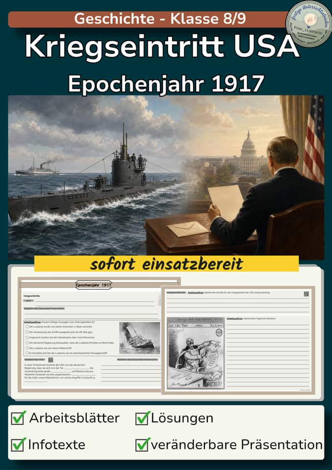 Vorschau – Epochenjahr 1917: Russische Revolutionen und Kriegseintritt der USA | Materialpaket – Seite 1