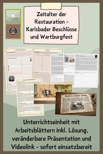 Cover – Zeitalter der Restauration - Karlsbader Beschlüsse und Wartburgfest