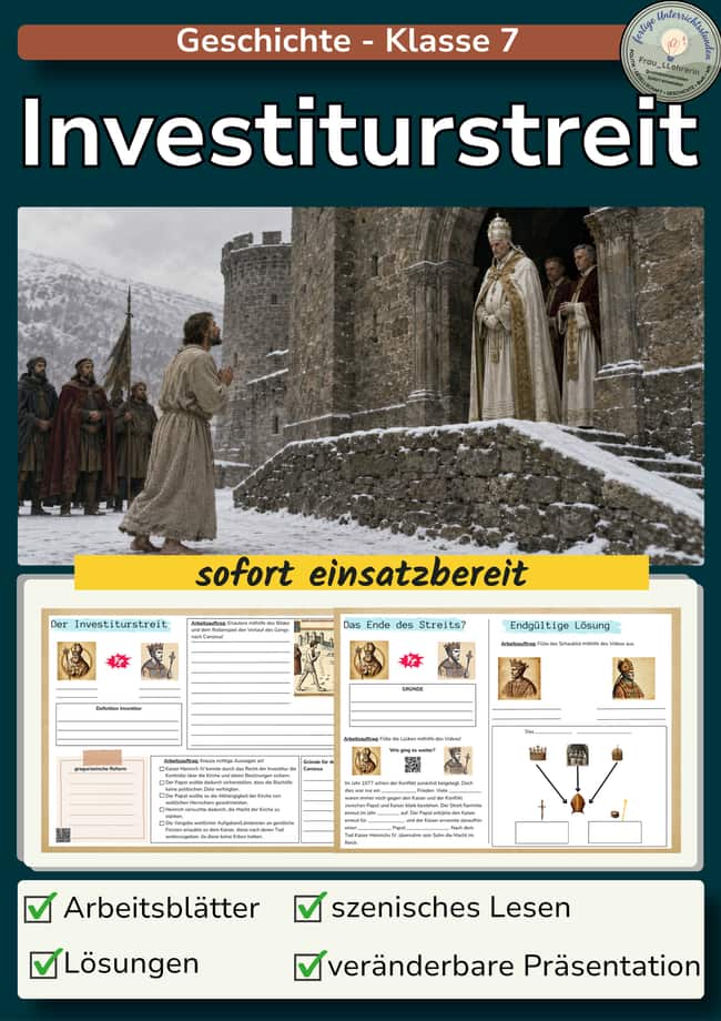 Vorschau – Investiturstreit: Gang nach Canossa und Wormser Konkordat – Seite 1
