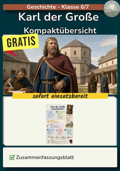 Cover – Karl der Große | Zusammenfassungsblatt Geschichte