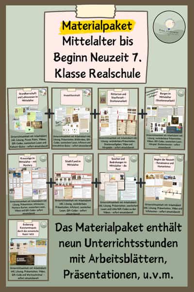 Cover – Mittelalter bis Beginn Neuzeit Klasse 7 | Materialpaket