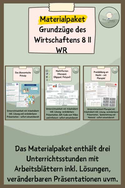 Cover – Grundzüge des Wirtschaftens | Materialpaket WR 8/9