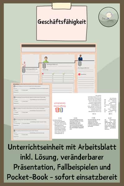 Cover – Geschäftsfähigkeit WR 8/9 (+ Übung Geschäfts- und Rechtsfähigkeit)