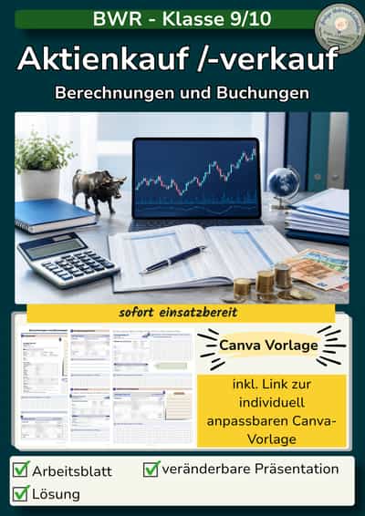 Cover – Aktienverkehr - Buchen und berechnen