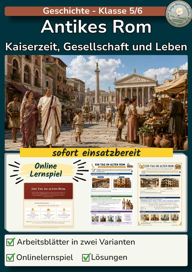 Vorschau – Antikes Rom: Kaiserzeit, Gesellschaft und Alltag | Online-Lernspiel – Seite 1