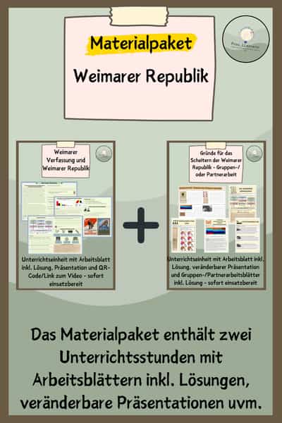 Cover – Weimarer Republik: Verfassung und Scheitern | Materialpaket