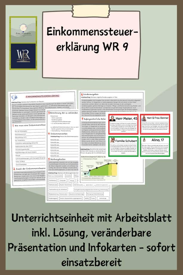 Vorschau – Einkommensteuererklärung WR 9 – Seite 1