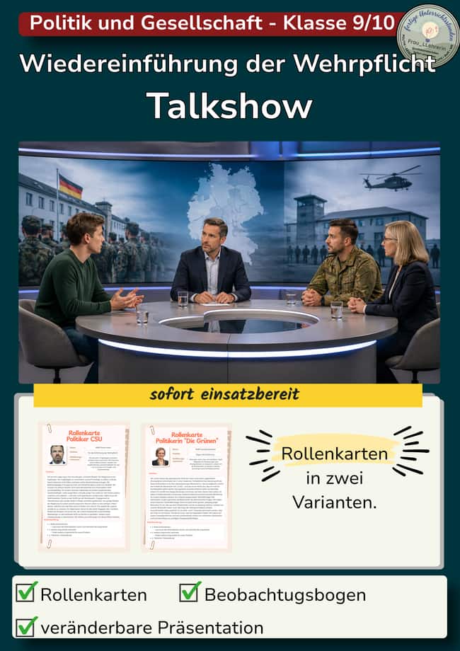 Vorschau – Wehrpflicht - Talkshow Wiedereinführung der Wehrpflicht – Seite 1