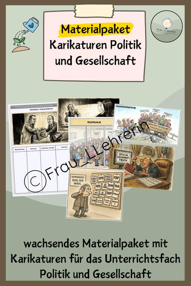 Vorschau – Politische Karikaturen | wachsendes Materialpaket – Seite 1