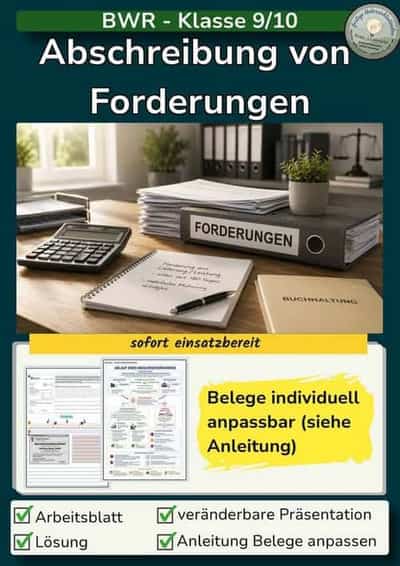 Vorschau - Stundenentwürfe - Abschreibungen von Forderungen - Zweifelhafte Forderungen - Deckblatt