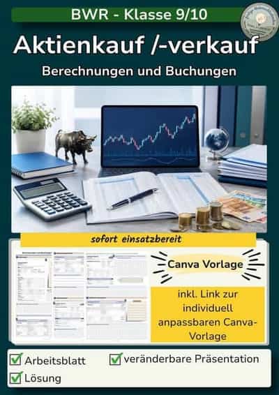 Vorschau - Stundenentwürfe - Aktienverkehr - Buchen und berechnen - Deckblatt