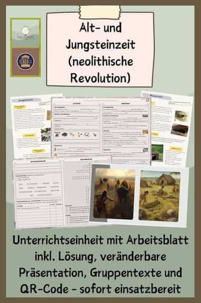 Vorschau - Stundenentwürfe - Alt- und Jungsteinzeit (neolithische Revolution) - Gruppenpuzzle - Deckblatt
