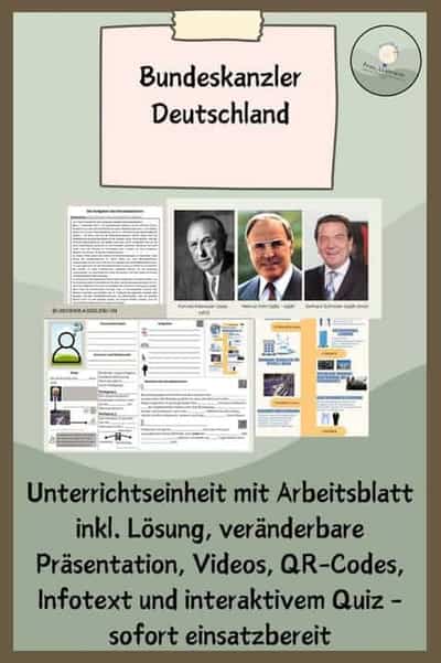Vorschau - Stundenentwürfe - Bundeskanzler Deutschland #demokratiestärken - Deckblatt