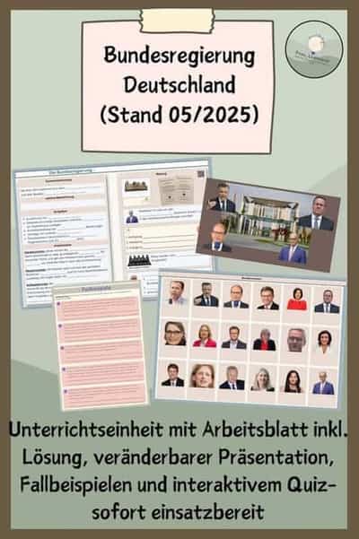 Vorschau - Stundenentwürfe - Bundesregierung Deutschland (Stand 05/2025) - Deckblatt