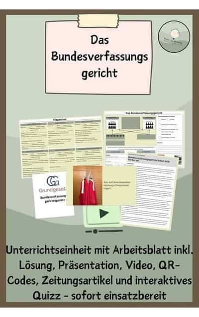 Vorschau - Stundenentwürfe - Bundesverfassungsgericht Deutschland - Deckblatt
