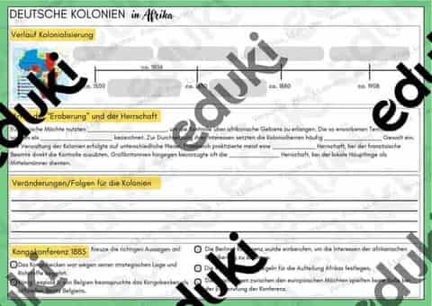 Vorschau - Stundenentwürfe - Deutsche Kolonien in Afrika (mit Kongokonferenz) - Seite 1