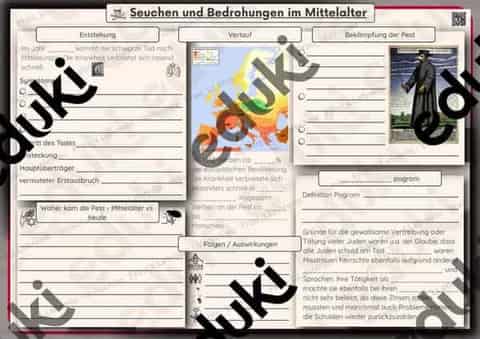 Vorschau - Stundenentwürfe - Die Pest - Seuchen im Mittelalter - Seite 1