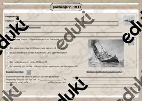 Vorschau - Stundenentwürfe - Epochenjahr 1917 - Kriegseintritt USA - Seite 1