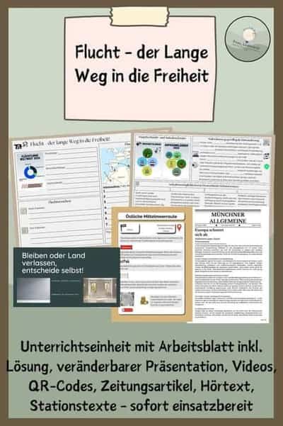 Vorschau - Stundenentwürfe - Flucht - der lange Weg in die Freiheit - Deckblatt