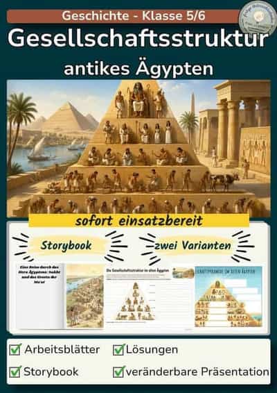 Vorschau - Stundenentwürfe - Gesellschaftsstruktur altes Ägypten - Deckblatt