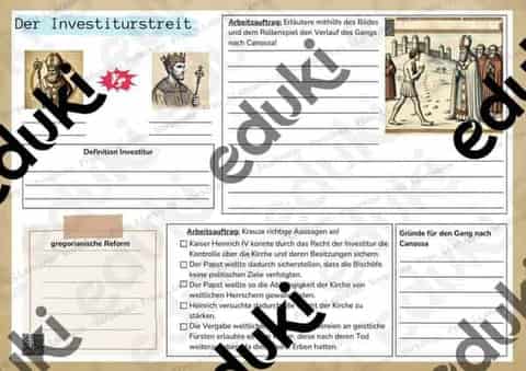 Vorschau - Stundenentwürfe - Investiturstreit - Seite 1