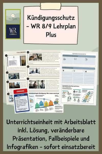 Vorschau - Stundenentwürfe - Kündigungsschutz - WR 8/9 Lehrplan Plus - Deckblatt