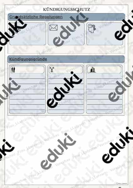 Vorschau - Stundenentwürfe - Kündigungsschutz - WR 8/9 Lehrplan Plus - Seite 1