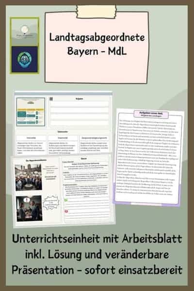 Vorschau - Stundenentwürfe - Landtagsabgeordnete Bayern - MdL - Deckblatt