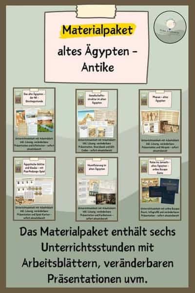 Vorschau - Stundenentwürfe - Materialpaket altes Ägypten - Deckblatt