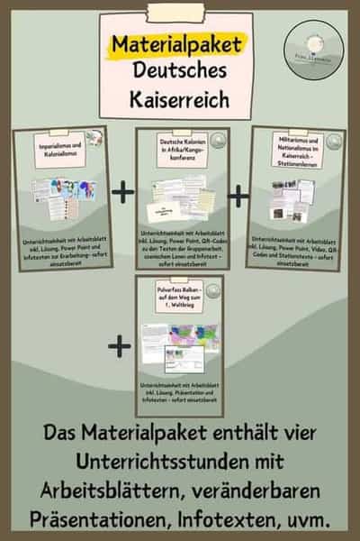 Vorschau - Stundenentwürfe - Materialpaket Deutsches Kaiserreich - Deckblatt