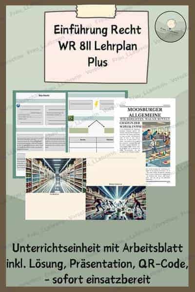 Vorschau - Stundenentwürfe - Materialpaket Recht WR 8/9 Lehrplan Plus - Seite 1