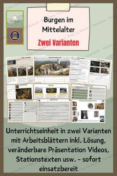 Vorschauseite 1 aus Materialpaket Ritter und Burgen im Mittelalter