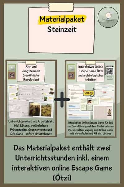 Vorschau - Stundenentwürfe - Materialpaket Steinzeit - Deckblatt